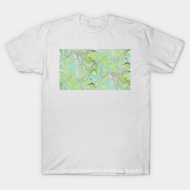 Marbled Paper Abstract : Melusina's Scream T-Shirt by MarbleCloud